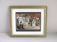 Image 2 of The Ball on Shipboard by Tissot, Vintage Art Print in Frame Sized 13 8/10 x 11 8/10 ins 