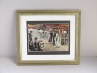Image 3 of The Ball on Shipboard by Tissot, Vintage Art Print in Frame Sized 13 8/10 x 11 8/10 ins 