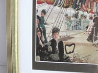 Image 6 of The Ball on Shipboard by Tissot, Vintage Art Print in Frame Sized 13 8/10 x 11 8/10 ins 