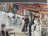 Image 7 of The Ball on Shipboard by Tissot, Vintage Art Print in Frame Sized 13 8/10 x 11 8/10 ins 