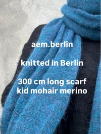 Image 1 of Soft Merino Kid Mohair Scarf — blue 