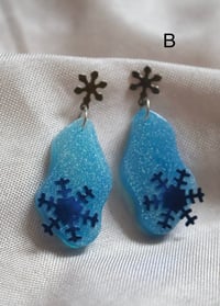 Image 3 of winterliche/schneeflocken ohrringe