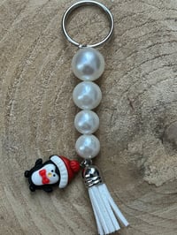 Image 1 of Christmas penguin keychain 