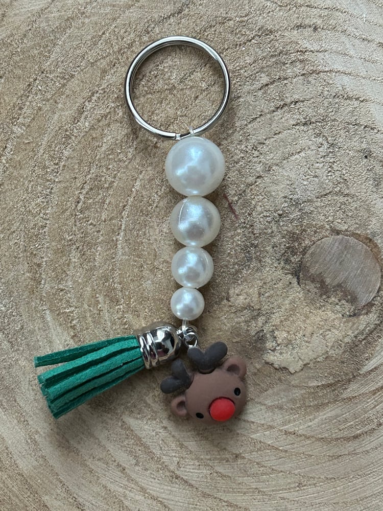 Image of Christmas reindeer keychain 