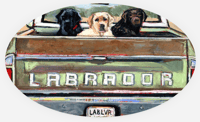 New! CAR DECAL MUCK TRUCK LABRADORS