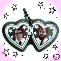 Image 7 of horror heart locket acrylic keychains series 3