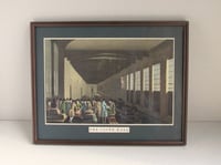 Image 1 of Antique 'The Cloth Hall' Leeds by George Walker (b 1781) Aquatint Engraving Print, Framed