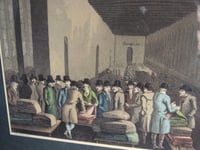 Image 8 of Antique 'The Cloth Hall' Leeds by George Walker (b 1781) Aquatint Engraving Print, Framed