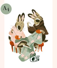 Image 1 of GICLÉE PRINT Just Rabbit Friends