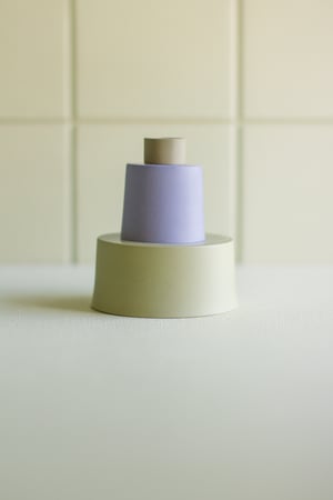 Image of candleholder green-blue-green