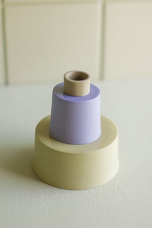 Image of candleholder green-blue-green