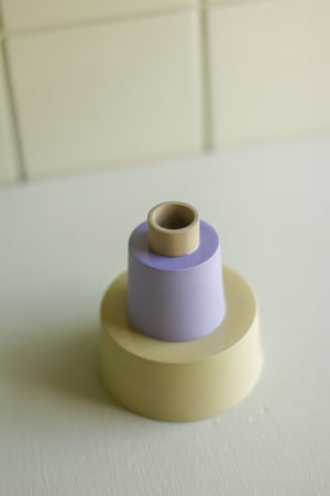 Image of candleholder green-blue-green