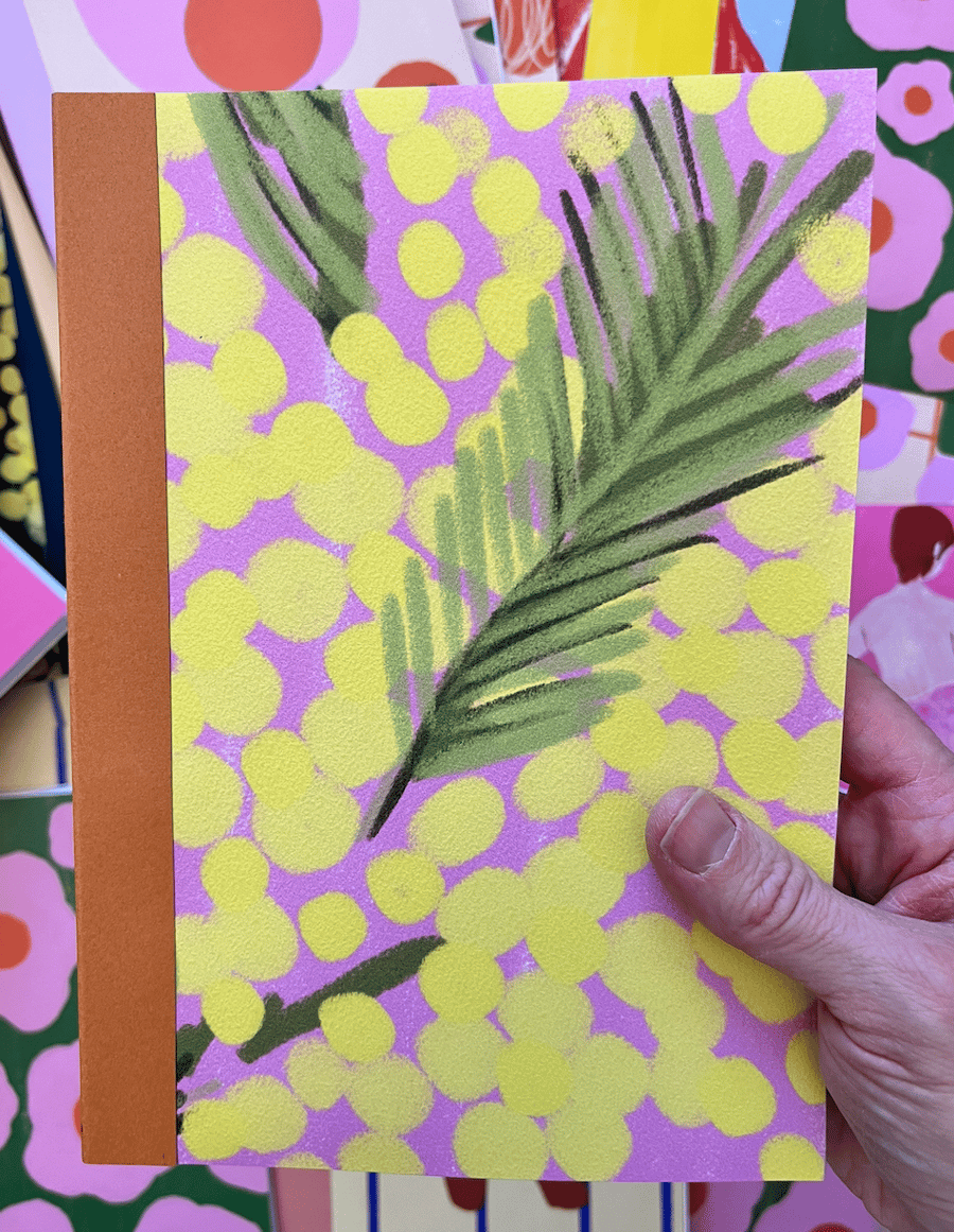 Image of CARNET MIMOSA ROSE