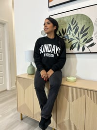 Image 1 of UNISEX SUNDAYS IN HOUSTON LONG SLEEVE (BLACK )
