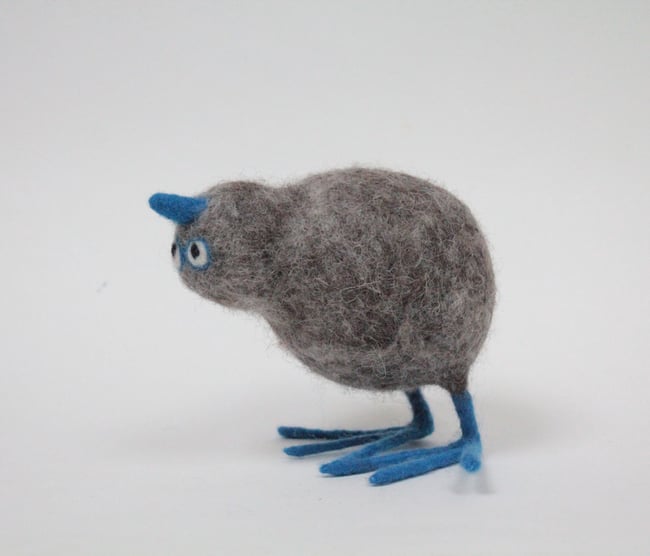 Scully, felt quirky bird sculpture