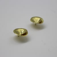 Image 2 of lotus gold earrings