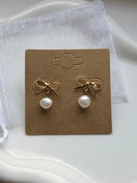 Image 1 of Freshwater Pearl Bow Studs