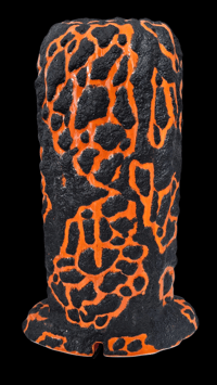 Image 3 of Tiki Classics Large 12" Ceramic Ku Tiki Lamp ORANGE LAVA