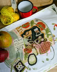 Image 1 of Small Kitchen Towel 2026 Cute Coffee Truck