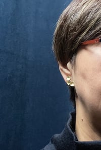 Image 2 of teardrop 3 elements long earrings