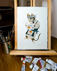 Image 2 of Club Sushi Original Gouache Painting