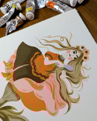 Image 3 of Flower Princess Gouache Painting