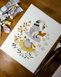 Image 2 of Goose Mother Princess Gouache Painting