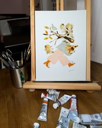 Image 1 of Bark Bark Gouache Painting