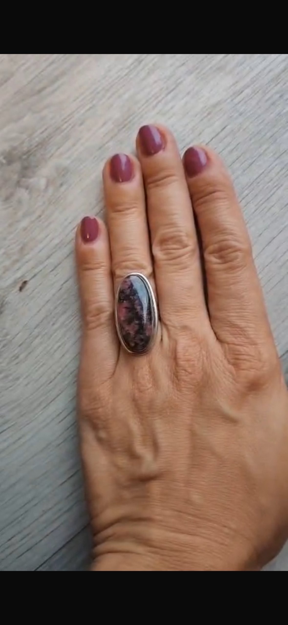 Image of Bague rhodonite taille 52