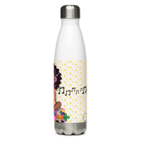 Image 3 of Little Girl Listening to Music Stainless Steel Bottle