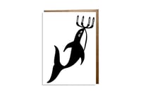 "Orca with Candles" card