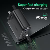 Image 2 of Acefast PD100W GaN (3*USB-C+USB-A) Charger (UK)