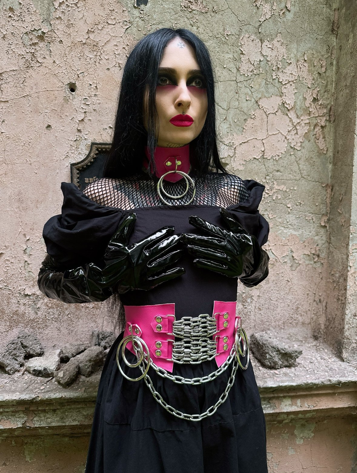 Ksena waist cincher belt Barbie Pink