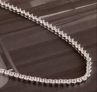 Image 3 of Lab diamond tennis necklace