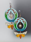 Salt Marsh Moth Earrings