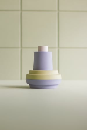 Image of candleholder green-blue