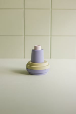 Image of candleholder green-blue