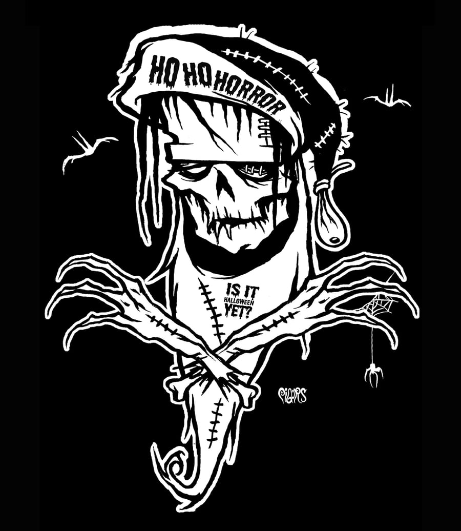 Image of Preorder HO HO HORROR -  Longsleeve tshirt- ships DEC 11TH
