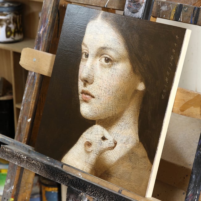 Woman With Her Pet VII