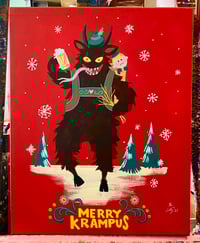 Image 1 of Merry Krampus - Original Painting 