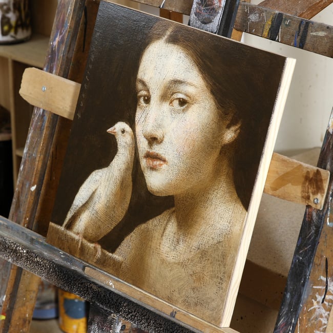 Woman With Her Pet VIII