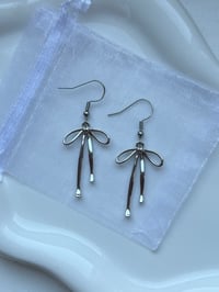 Image 2 of Rhodium Hanging Bow Hooks