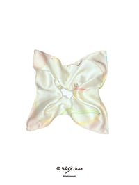 Image 2 of Neon Echoes-High-quality Satin Printed Scrunchie