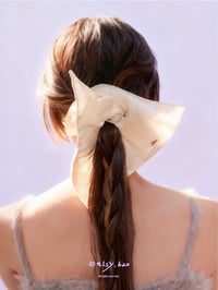 Image 1 of Neon Echoes-High-quality Satin Printed Scrunchie