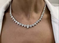Image 1 of Icon Pear and Marquise Lab Diamond Necklace 
