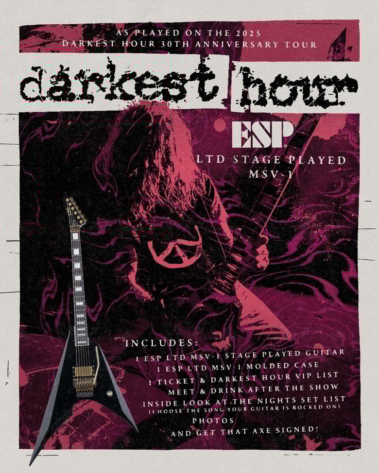 Image of Stage Played | Darkest Hour | Mike Schleibaum - ESP | LTD | MSV-1 | Signature Guitar | Black & Gold 