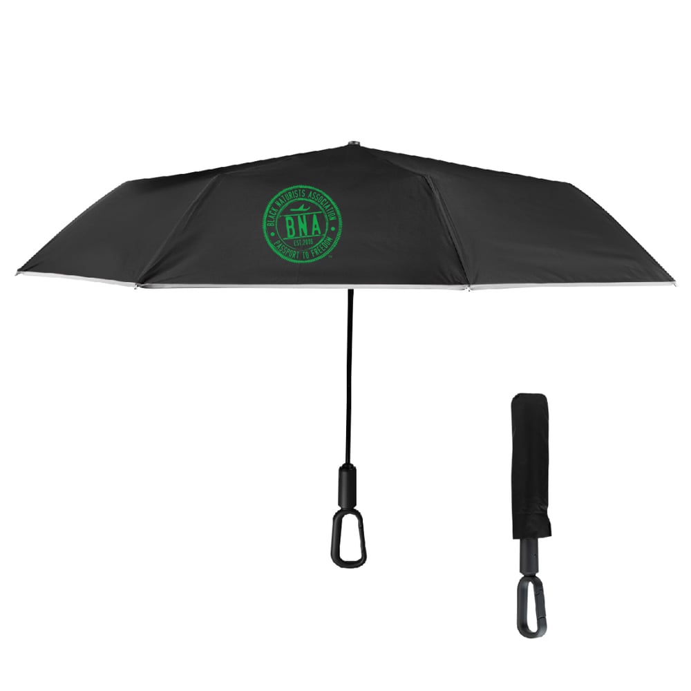 Image of BNA Reflective Edge Umbrella with Carabiner Handle