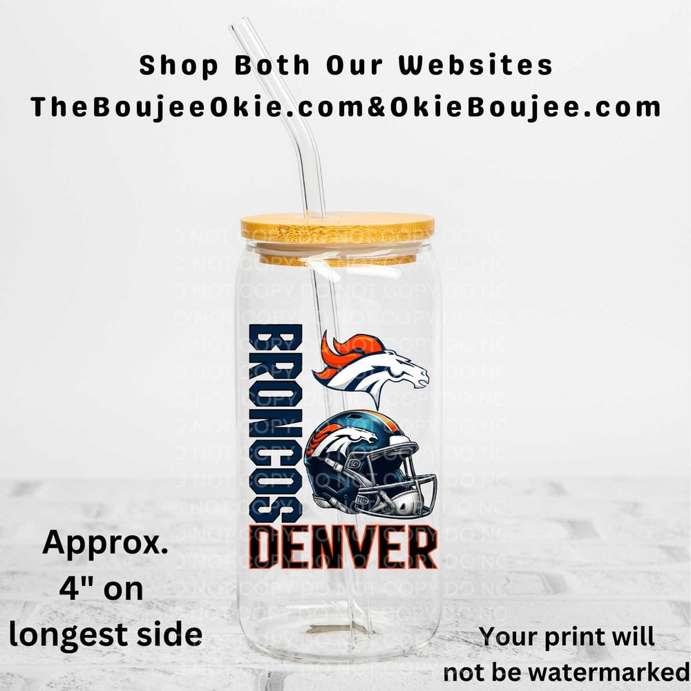 Image of Denver Broncos Football Uv Dtf Decal T8