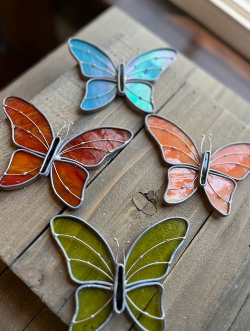 Image of Skinny Classic Butterfly - stained glass