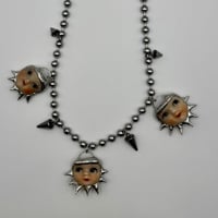 Spiked Trinket Triplets Necklace (#2019)